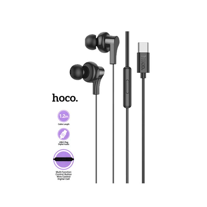 AUDIFONO HOCO M114 USB-C NEGRO