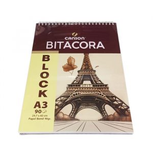 CANSON<br /> BLOCK BITACORA ANILLADO A3 X 90 HOJAS – 90GR