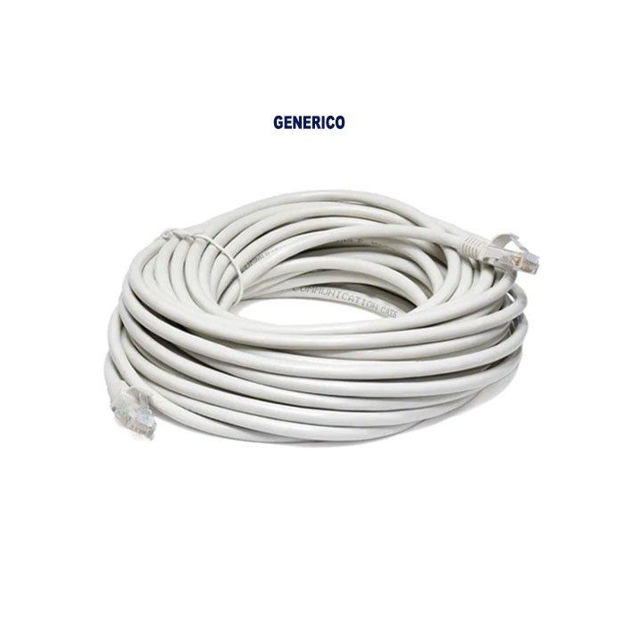 GENERICO<br /> CABLE DE RED PATCH CORD UTP CAT.5E – RJ45 – 10 MT.