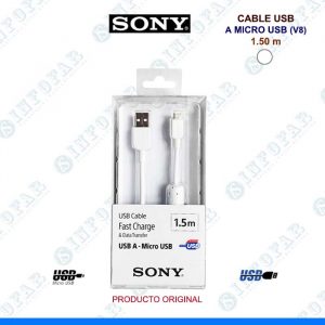 CABLE USB A MICROUSB SONY 1.5MT BLANCO