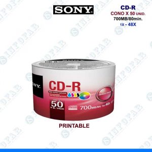 CD SONY PRINTABLE CONO X 50 UNID