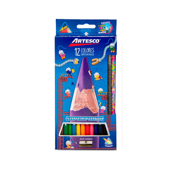 ARTESCO<br /> COLORES LARGOS DELGADOS - CAJA X 12
