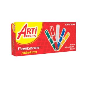 ARTE CREATIVO<br /> FASTENERS DE PLASTICO - CAJA X 50 UNID.