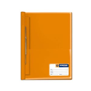 VINIFAN<br /> FOLDER TAPA TRANSPARENTE CON FASTENER A4 - ANARANJADO