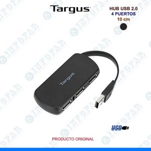 HUB USB TARGUS 4 PUERTOS 2.0 NEGRO