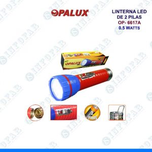 LINTERNA LED DE 2 PILAS OPALUX OP-6617A 0.5W