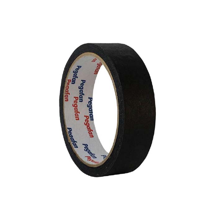 PEGAFAN CINTA MASKING TAPE DE COLOR 1″ X 20 YDS – NEGRO – Infofar System