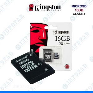 MEMORIA MICROSD KINGSTON 16GB CLASE 4