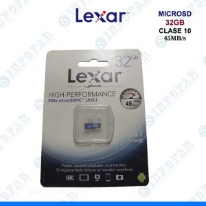 MEMORIA MICROSD LEXAR 32GB CLASE 10