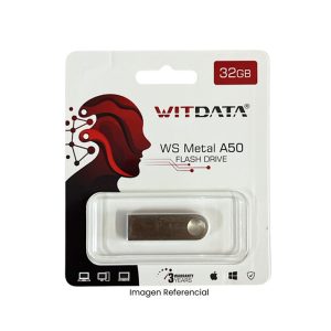WITDATA<br /> MEMORIA USB 32GB WSM-A50 – METAL