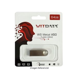 WITDATA<br /> MEMORIA USB 64GB WSM-A50 – METAL