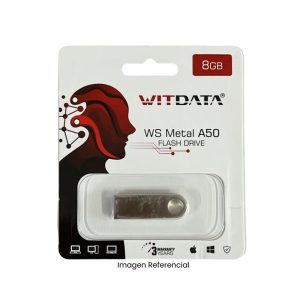 WITDATA<br /> MEMORIA USB 8GB WSM-A50 – METAL