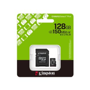 KINGSTON<br /> MEMORIA MICROSDHC 128GB  CL. 10 + ADP. - 150MB/SEG