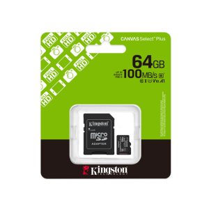 KINGSTON<br /> MEMORIA MICROSDXC 64GB  CL. 10 + ADP. - 100MB/SEG