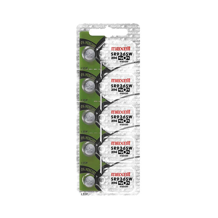 MAXELL <br /> PILA BOTON SR936SW (394) 1.55V – BLISTER X 5 UNID.