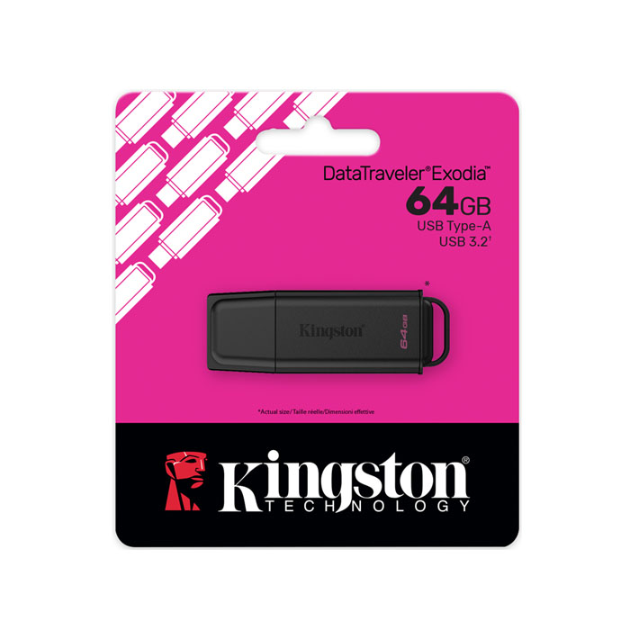 KINGSTON<br /> MEMORIA USB 128GB DT EXODIA - NEGRO