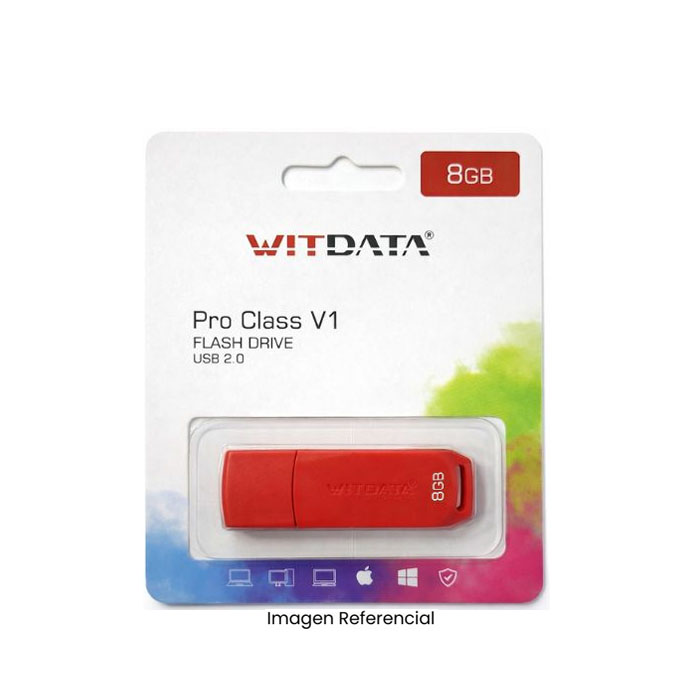 WITDATA<br /> MEMORIA USB 8GB PRO CLASS V1 - C/TAPA